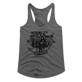 Aerosmith-Local Crew-Graphite Heather Ladies Racerback-S - Graphite Heather