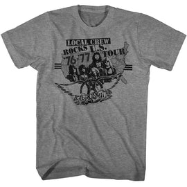 Aerosmith-Local Crew-Graphite Heather Adult S/S T-Shirt - Graphite Heather