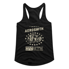 Aerosmith-Boston Music Hall-Black Ladies Racerback-S - Black