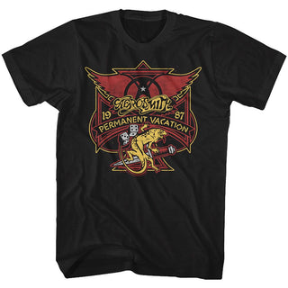 Aerosmith Perm Vacay Lizard Adult T-Shirts