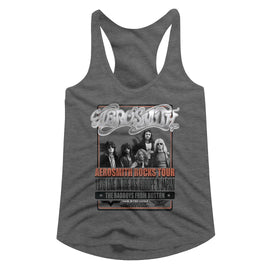 Aerosmith-Badboys From Boston-Graphite Heather Ladies Racerback-S - Graphite Heather