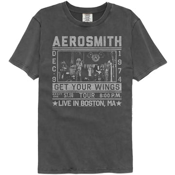 Aerosmith-Aerosmith Wings Tour 74-Comfort Color Pepper Adult S/S T-Shirt - Pepper