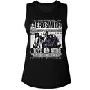 Aerosmith-Aerosmith Aero Poster-Black Ladies Muscle Tank-S - Black