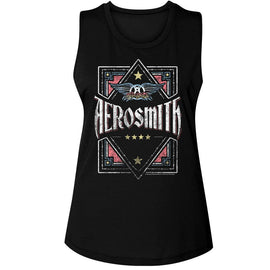 Aerosmith-Aerosmith Box-Black Ladies Muscle Tank-S - Black
