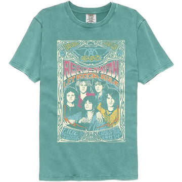 Aerosmith-Aerosmith Let Rock Rule-Seafoam Adult S/S Comfort Color T-Shirt - Seafoam
