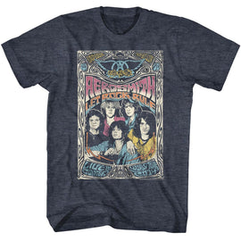 Aerosmith-Aerosmith Let Rock Rule-Navy Heather Adult S/S T-Shirt - Navy Heather