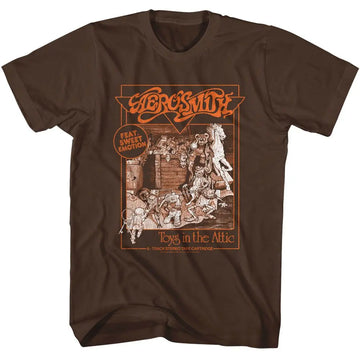 Aerosmith-Aerosmith Toys 8 Track-Dark Chocolate Adult S/S T-Shirt - Dark Chocolate