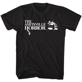 Amityville Horror-Logo-Black Adult S/S T-Shirt - Black