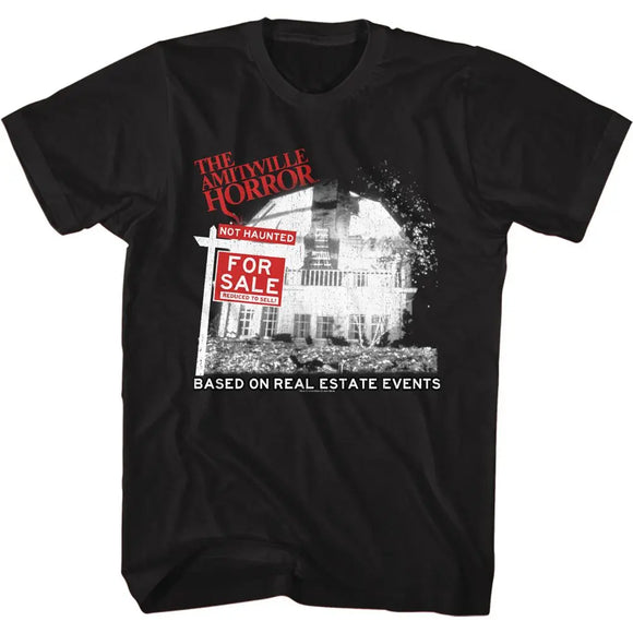Amityville Horror-For Sale-Black Adult S/S T-Shirt - Black
