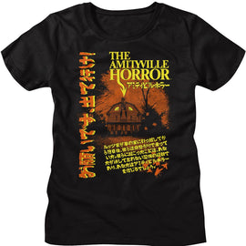 Amityville Horror-Amityville Horror Japan Poster-Black Ladies S/S T-Shirt - Black