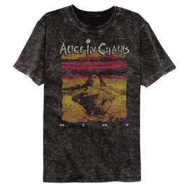 Alice In Chains-Alice In Chains Dirt Album Art-Mineral Wash Black Adult S/S T-Shirt - Black