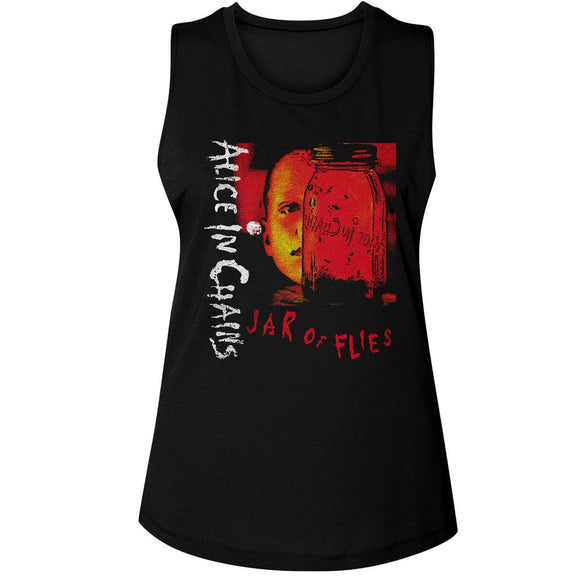 Alice In Chains-Alice In Chains Jar Of Flies-Black Ladies Muscle Tank-S - Black