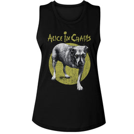 Alice In Chains-Alice In Chains Self Titled-Black Ladies Muscle Tank-S - Black