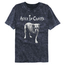 Alice In Chains-Alice In Chains Tripod-Mineral Wash Navy Adult S/S T-Shirt - Navy