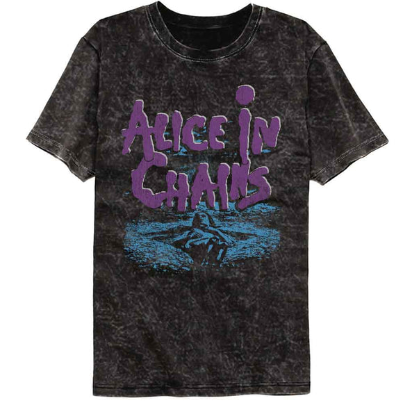Alice In Chains-Alice In Chains Dirt-Mineral Wash Black Adult S/S T-Shirt - Black