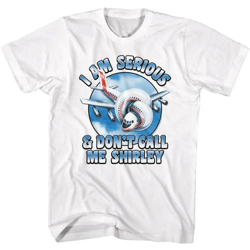 Airplane-Airplane Dont Call Me Shirley-White Adult S/S T-Shirt - White