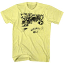 Muhammad Ali-Ali Ringside-Yellow Heather Adult S/S T-Shirt - Yellow Heather