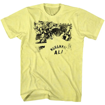 Muhammad Ali-Ali Ringside-Yellow Heather Adult S/S T-Shirt - Yellow Heather