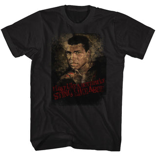 Muhammad Ali Sting Like A Bee Adult T-Shirts