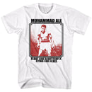 Muhammad Ali-Lurkin-White Adult S/S T-Shirt - White