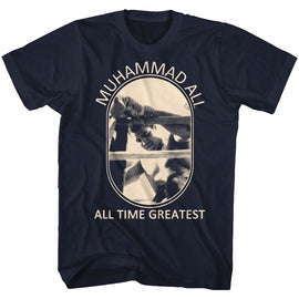 Muhammad Ali-Picture Perfect-Navy Adult S/S T-Shirt - Navy