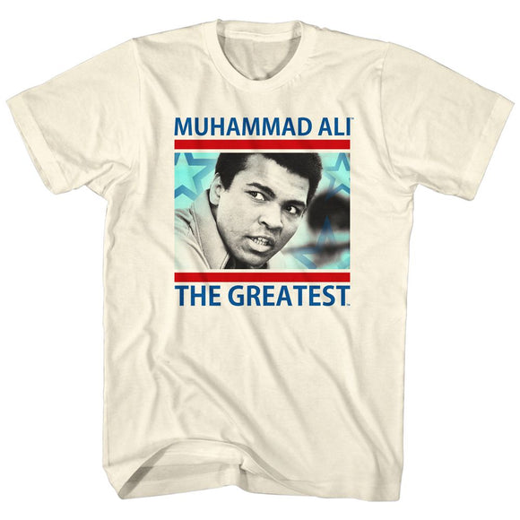 Muhammad Ali-The Greatest-Natural Adult S/S T-Shirt - Natural