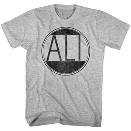 Muhammad Ali-Ali Circle-Gray Heather Adult S/S T-Shirt - Gray Heather