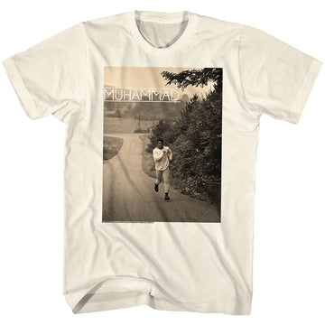 Muhammad Ali-Running-Natural Adult S/S T-Shirt - Natural