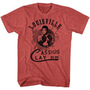 Muhammad Ali-The Greatest-Red Heather Adult S/S T-Shirt - Red Heather