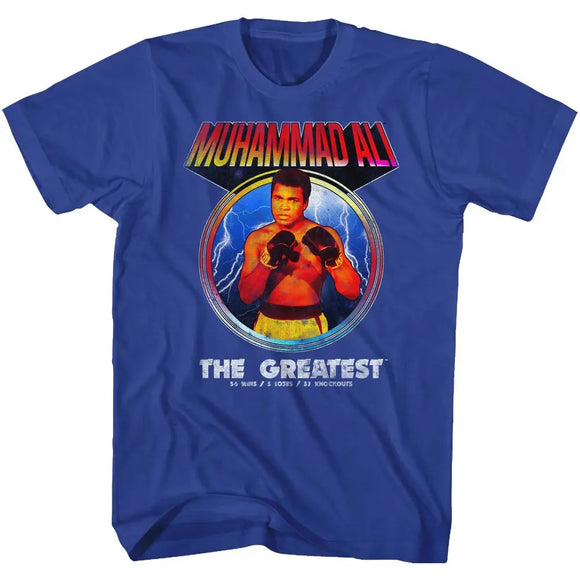 Muhammad Ali-Big Time-Royal Adult S/S T-Shirt - Royal