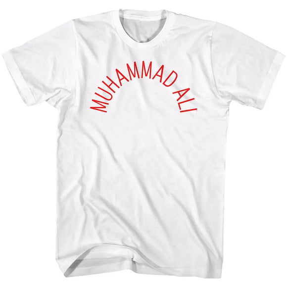 Muhammad Ali-Arch Text-White Adult S/S T-Shirt - White
