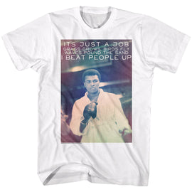 Muhammad Ali-Neato-White Adult S/S T-Shirt - White