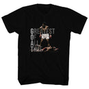 Muhammad Ali-Greatest Of All Time-Black Adult S/S T-Shirt - Black