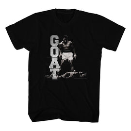Muhammad Ali-Greatest Of All Time-Black Adult S/S T-Shirt - Black