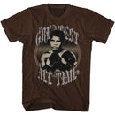 Muhammad Ali-Of All Time-Dark Chocolate Adult S/S T-Shirt - Dark Chocolate