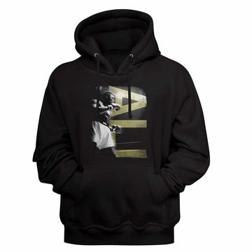 Muhammad Ali Blur Black Adult Hooded Sweatshirt
