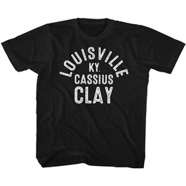 Muhammad Ali-Louisville-Black Youth S/S T-Shirt (7-8) - Black