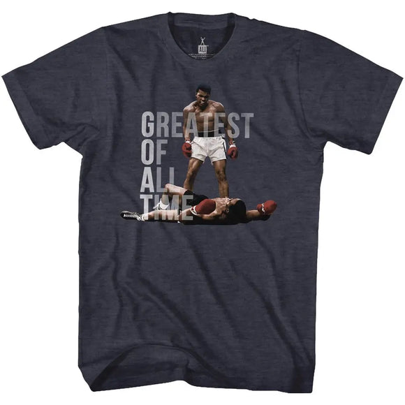 Muhammad Ali-Goat-Navy Heather Adult S/S T-Shirt - Navy Heather