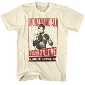 Muhammad Ali-Kenreagan-Natural Adult S/S T-Shirt - Natural