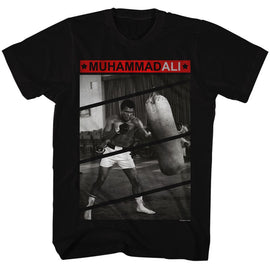 Muhammad Ali-1156F10-Black Adult S/S T-Shirt - Black