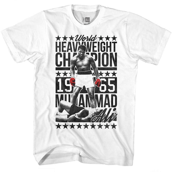 Muhammad Ali-Sixfourchamp-White Adult S/S T-Shirt - White
