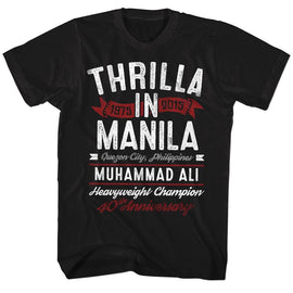 Muhammad Ali-Thrilla-Black Adult S/S T-Shirt - Black