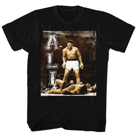 Muhammad Ali-Holler At Your Boy-Black Adult S/S T-Shirt - Black
