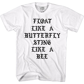 Muhammad Ali-Float-White Adult S/S T-Shirt - White