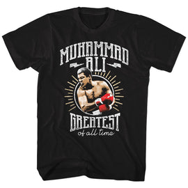 Muhammad Ali-Of All Time-Black Adult S/S T-Shirt - Black