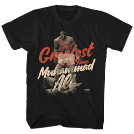 Muhammad Ali-Great-Black Adult S/S T-Shirt - Black