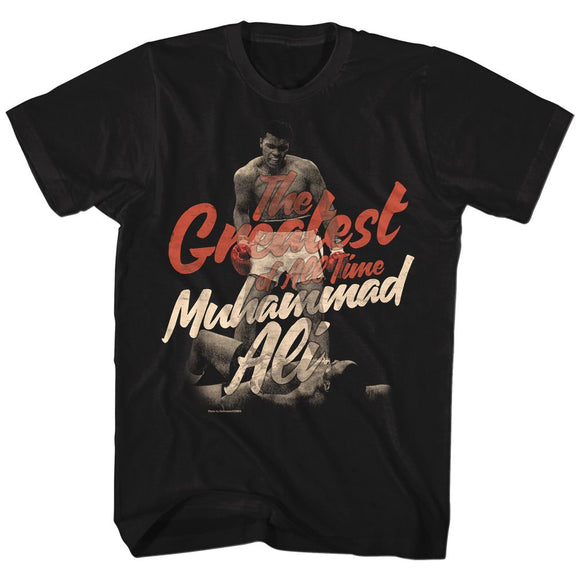 Muhammad Ali-Great-Black Adult S/S T-Shirt - Black