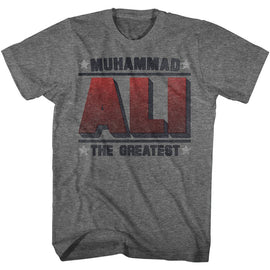 Muhammad Ali-Greatest-Graphite Heather Adult S/S T-Shirt - Graphite Heather