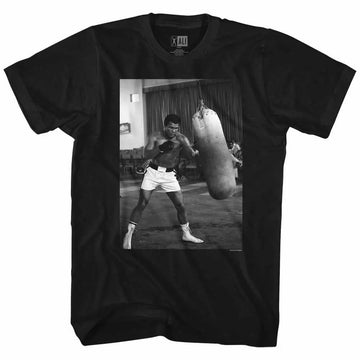 Muhammad Ali-Punching Bag-Black Adult S/S T-Shirt - Black