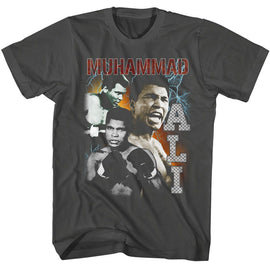 Muhammad Ali-Muhammad Ali Bootleg-Smoke Adult S/S T-Shirt - Smoke